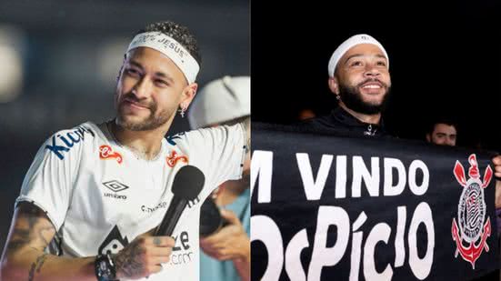 Disputa entre os ídolos vai além das quatro linhas - Foto: Bruno Vaz / Santos FC e Rodrigo Coca/Corinthians via Fotos Públicas